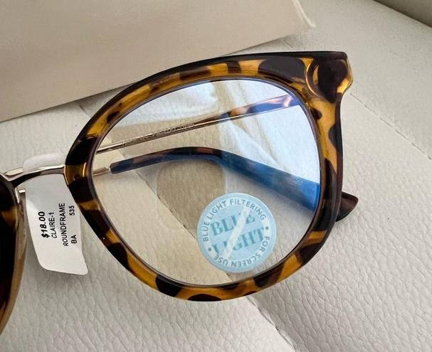 Francesca's Francesca’s Blue Light Glasses Tortoise Shell & Gold Trim