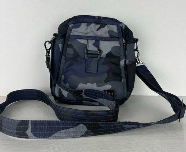 infinity Lug  Can Can Camo Crossbody Bag Nylon RFID Convertible Blue