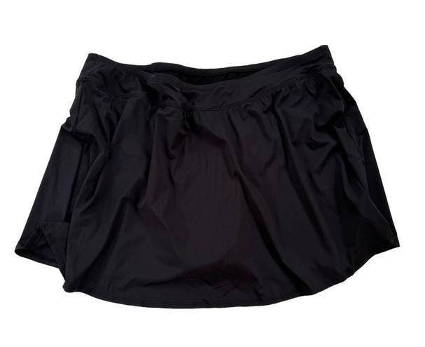 Bleu Rod Beattie  Plus Size Tummy Control Swim Skirt Black Size 22W NWT