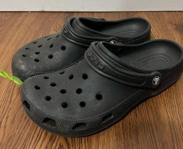 Crocs  Black Classic Rubber Slip On Clogs Size 10 Women’s 8 Men’s $50