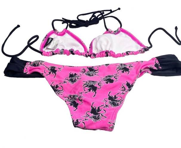 Joe Boxer new  ☼ Unicorn Print 2 Piece String Bikini Set ☼ Hot Pink ☼ Size XS