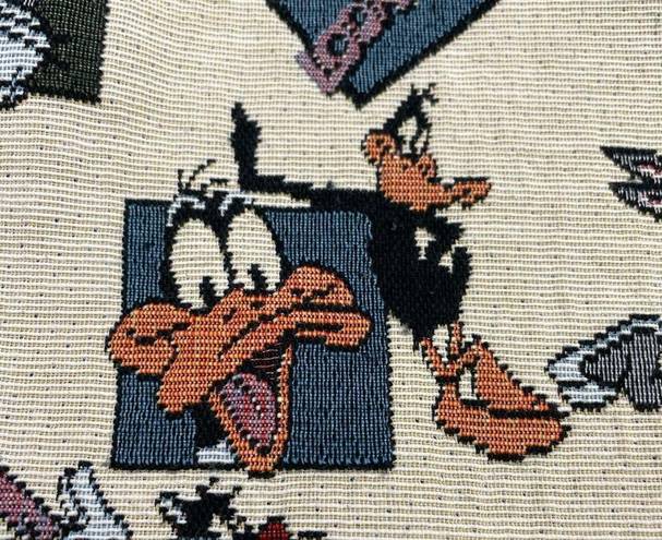 Looney Tunes Vintage  Tapestry Vest 1996 Cartoon Tweety‎ Bird Daffy Duck Retro