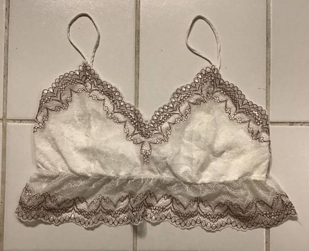 ZARA Lace Bralette White Size M