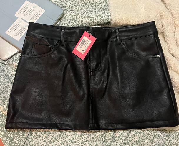 Edikted leather mini skirt