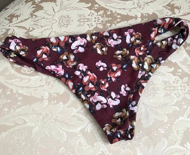 Beach Riot 🌙 NEW  Cheeky Floral Bikini Bottoms in Burgundy