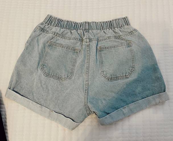 SheIn High Waisted Cinch Mom Jean Shorts