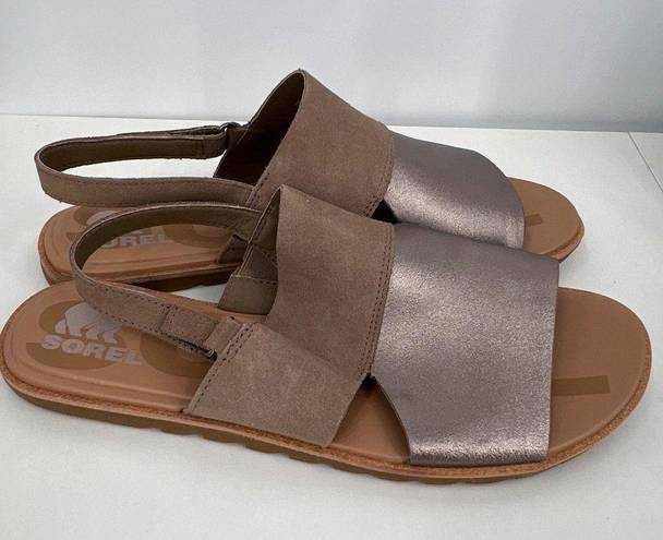 Sorel  Ella II Slingback Sandal in Ash Brown Chalk Size 11 MSRP $90