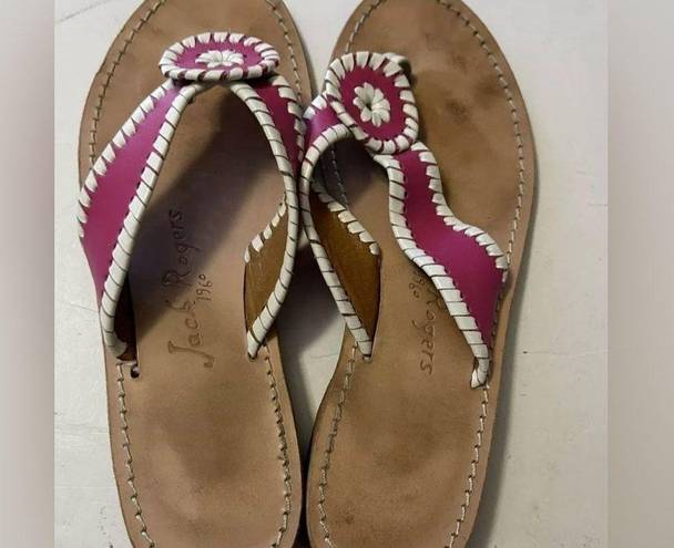 Jack Rogers  Pink  leather Sandals size 7