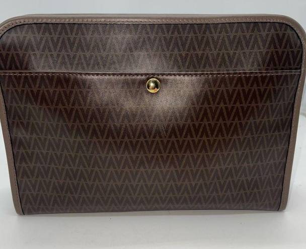 Mario Valentino  clutch bag V mark Brown Beige Gold Women Men