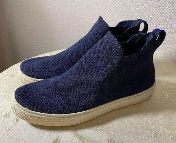 Rothy's Rothy’s The Chelsea Boot Slip on High Top Sneaker Boot in Blue Size 8