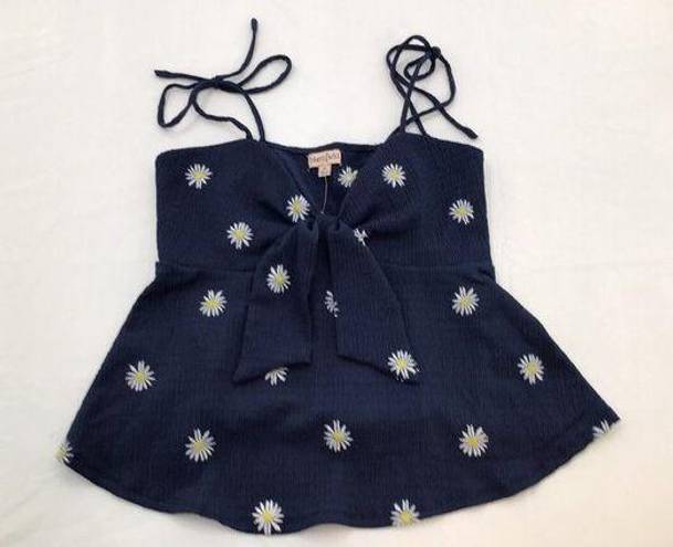 Daisy Bloomfield Womens Size Medium Navy  V-Neck Tank Top