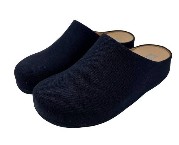 FitFlop  Women's Size 11 Shuv Canvas Clogs Midnight Navy Comfort Shoes NEW