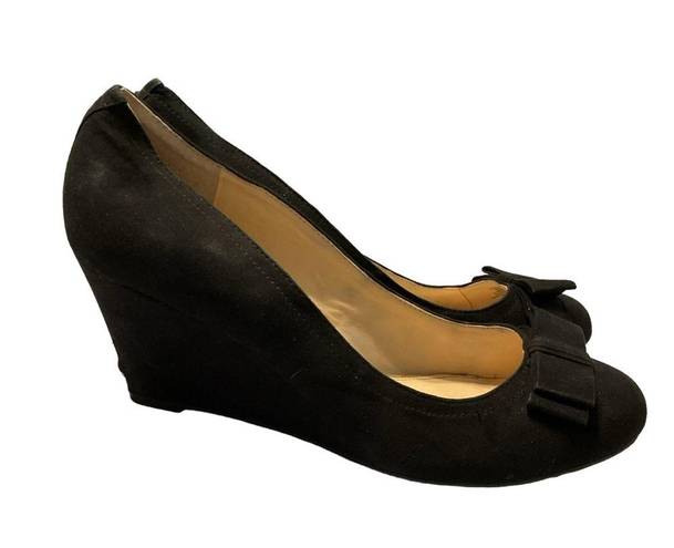 Jessica Simpson  Wedge Black With Bow Size 9
