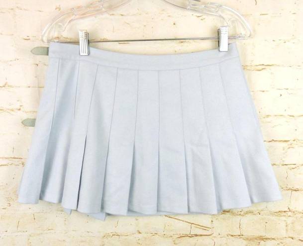 Brandy Melville  Dana Pleated Buckle Skirt Womens One Size Light Blue Adjustable