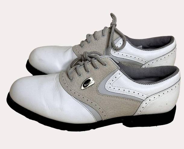 FootJoy  SoftJoys Terrains Womens Golf Shoes Cleats White Beige 8 M bv