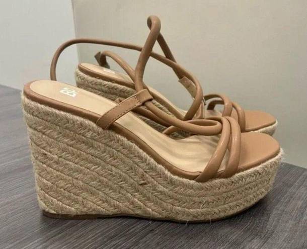 BP  Beige Cohan Espadrille Wedge Strappy Sandal Size 11