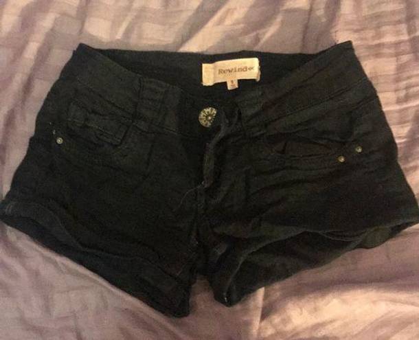 Rewind Black jean shorts size 0