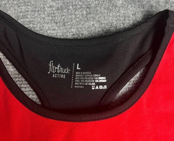Flirtitude  Women's Workout Out Athleisure  Active Sports Bra Top  With Mesh Sz L