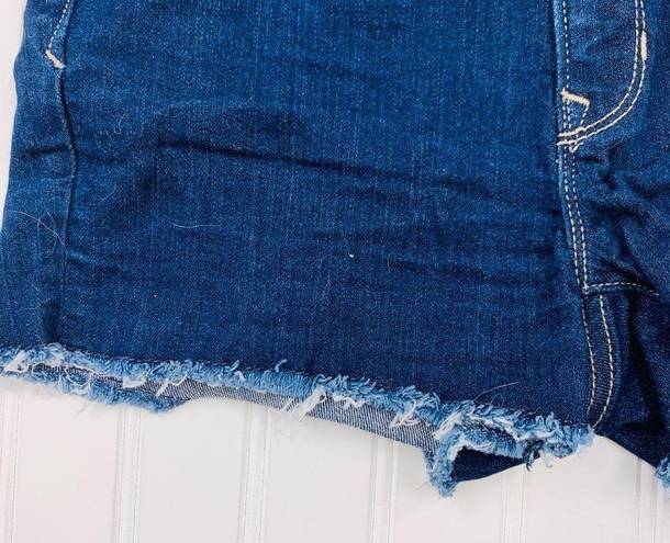 Gap 1969  Women's Slim‎ Cut Off Maddie Short Size 26R Mid Rise Raw Hem Dark Wash