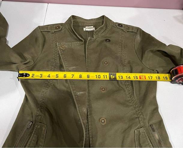 Hang Ten  Green Utility Military Boho Button Jacket