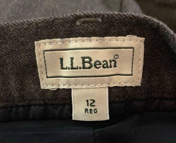 L.L.Bean Vintage Y2K  High Rise Wool Trousers Gray 12