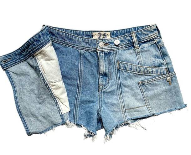 We The Free Free People Distressed Denim Skort