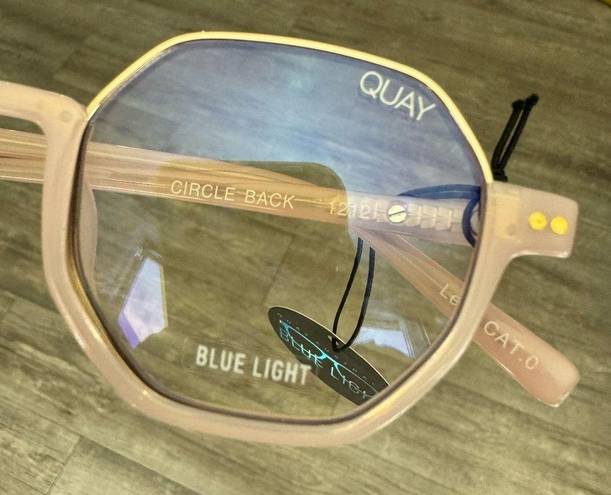 Quay Australia SALE🔥QUAY circle back light pink blue light glasses 🌸