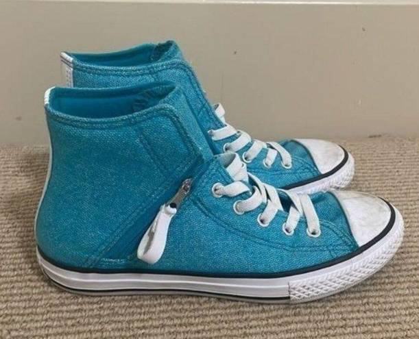 Converse Blue  All Star High Top Zip and String Closure Sneaker Shoes