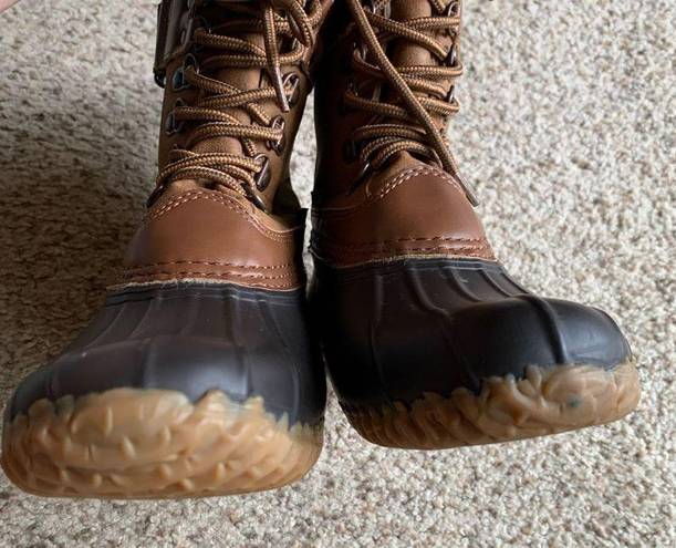 Jbu  by Jambu Women's Nova Scotia Waterproof Duck Rain Boot Brown/Whiskey Size 6