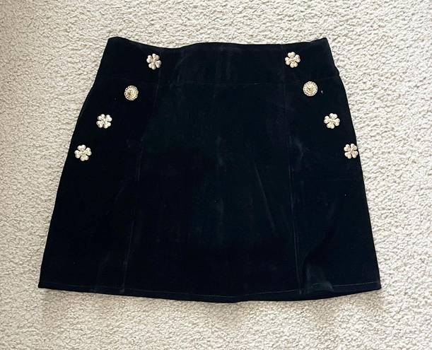 velvet skirt Black