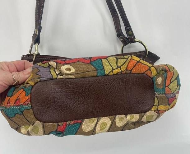 Relic  Womens Shoulder Bag Hobo Zip Closure Double Strap Multicolor Butterfly