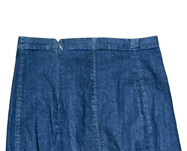 Polo  Ralph Lauren Denim Pencil Skirt Size 2 Blue Cotton Stretch Womens 27X17.5