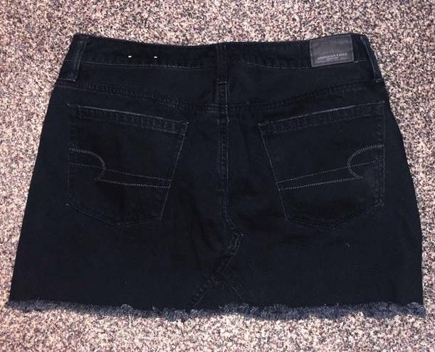 American Eagle Outfitters Black Denim Miniskirt Size 10