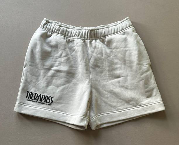 Pass That Puss Therapists Sweat Shorts Tan Size L