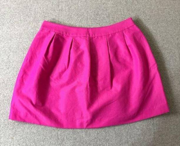 Annie Griffin  Womens Skort Size 6 Silk Pink Barbiecore Skirt Built In Shorts