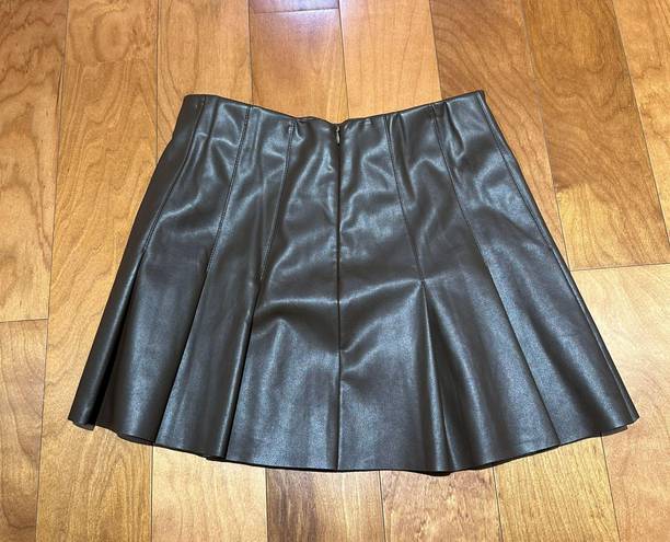 Brown Leather Skirt Size L