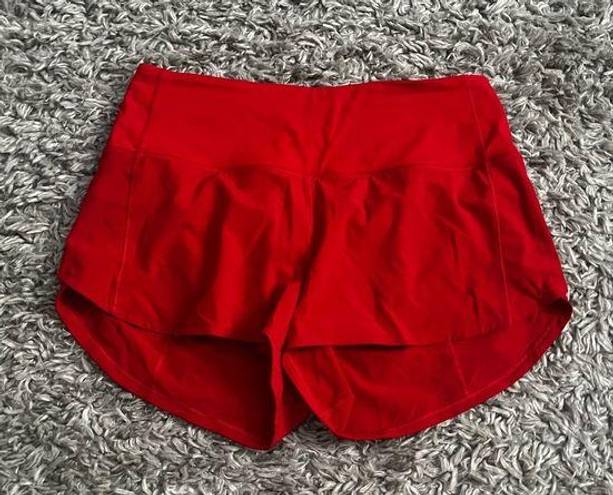 Lululemon  speed up high rise 2.5” dark red size 8