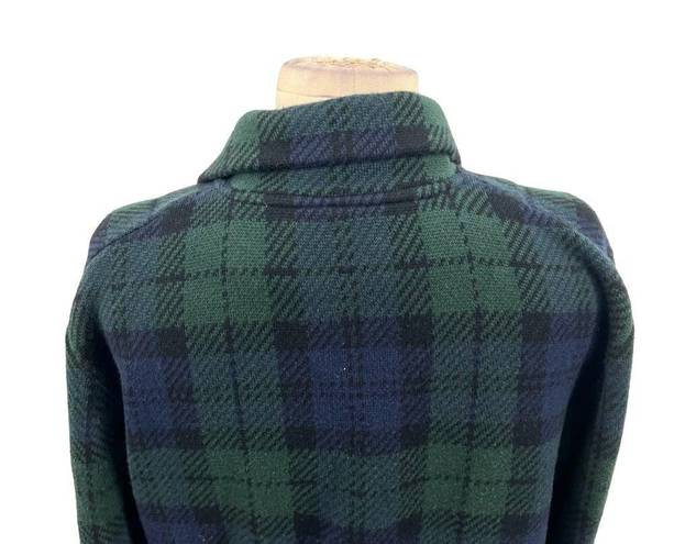 J.Crew  Sophie Black Watch Plaid Sweater Blazer In Navy Black Size Small