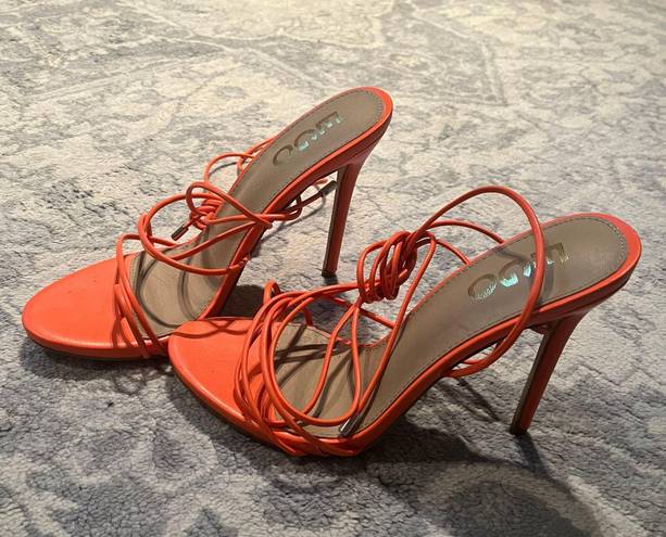 EGO Orange Lace Up Heels