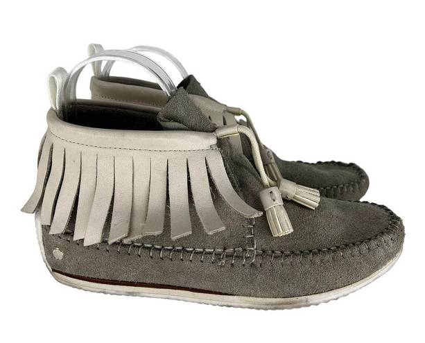 Rag and Bone  Ghita Suede Leather Fringe Moccasin