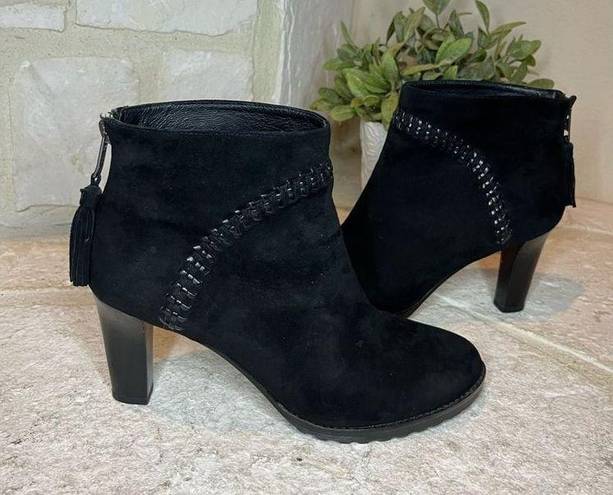 Johnston & Murphy  Women Black Suede Ankle Boots - New Size 8