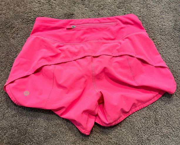 Lululemon Speed Up Shorts 4” Pink Size 2