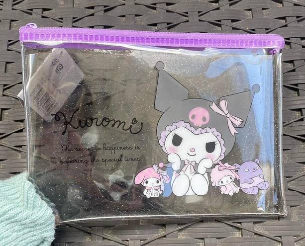 Sanrio  Kuromi Glitter, Black, Clear Zipper Bag