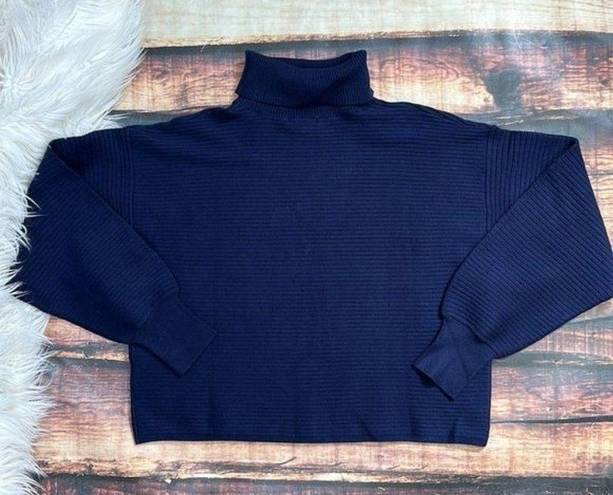 Good American  Blue Mock Neck Sweater