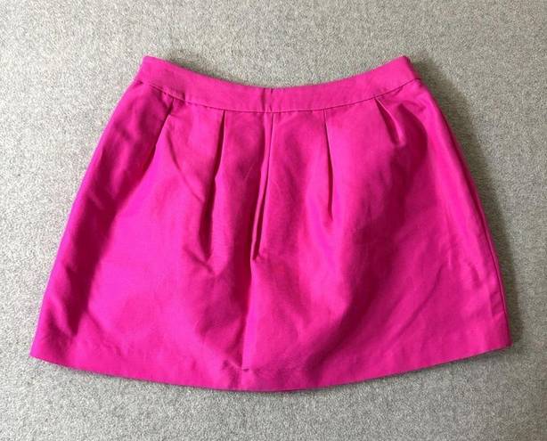 Annie Griffin  Womens Skort Size 6 Silk Pink Barbiecore Skirt Built In Shorts