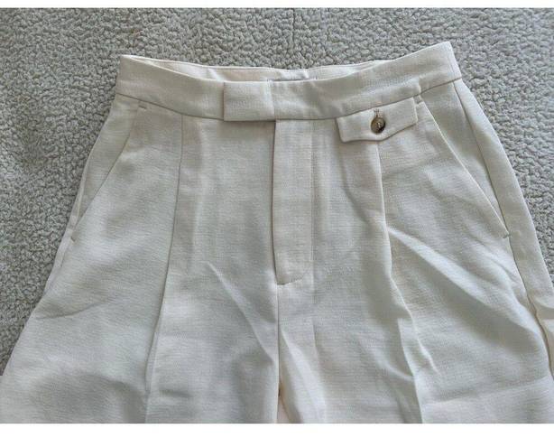 Madewell  The Rosedale High-Rise Straight Crepe Pant Cream Size 2