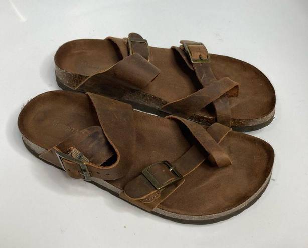 Mountain Sole  cork bed leather sandals size 6.5/7