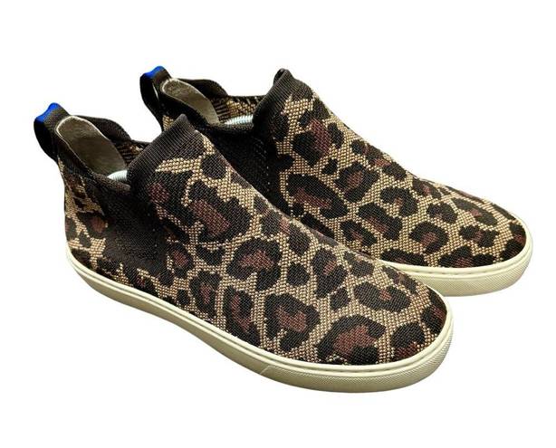 Rothy's Rothy’s The Chelsea Wildcat Cheetah Leopard Shoes Slip On Sneakers Brown 8