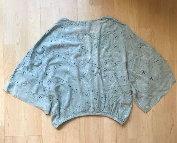 Young Fabulous and Broke  Lacey Eyelet wrap crop top size S small