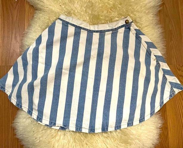 American Apparel  High Waist Wide Stripe Circle Skirt Small